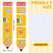 Pencil Welcome Banner Pencils Vertical Back To School Backdrop Sign,7.87 x 39.37 Inch